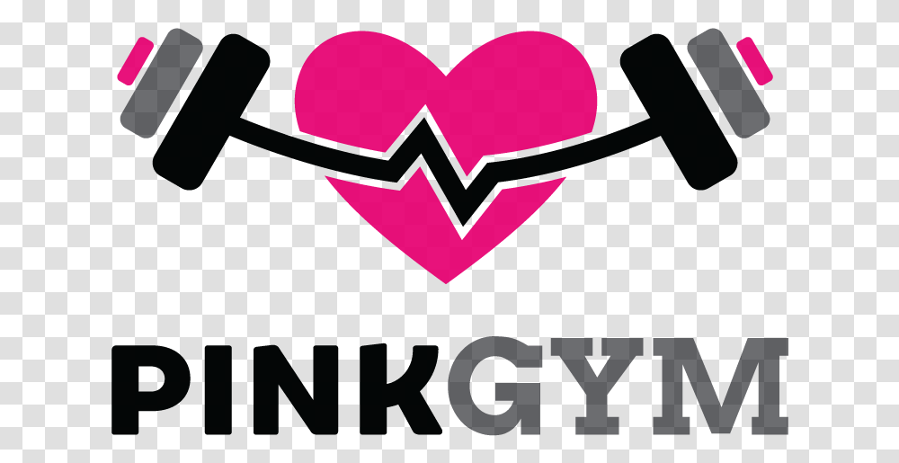 Download Pink Gym Logo Logo De Gym, Heart, Text, Label Transparent Png