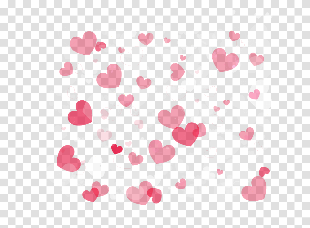 Download Pink Heart Background Background Hearts, Paper, Confetti, Rug, Pattern Transparent Png