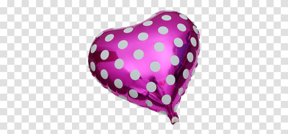 Download Pink Heart Polka Dot Polka Dot Hd Download Balloon Heart Polka Dot, Cushion, Texture, Clothing, Apparel Transparent Png