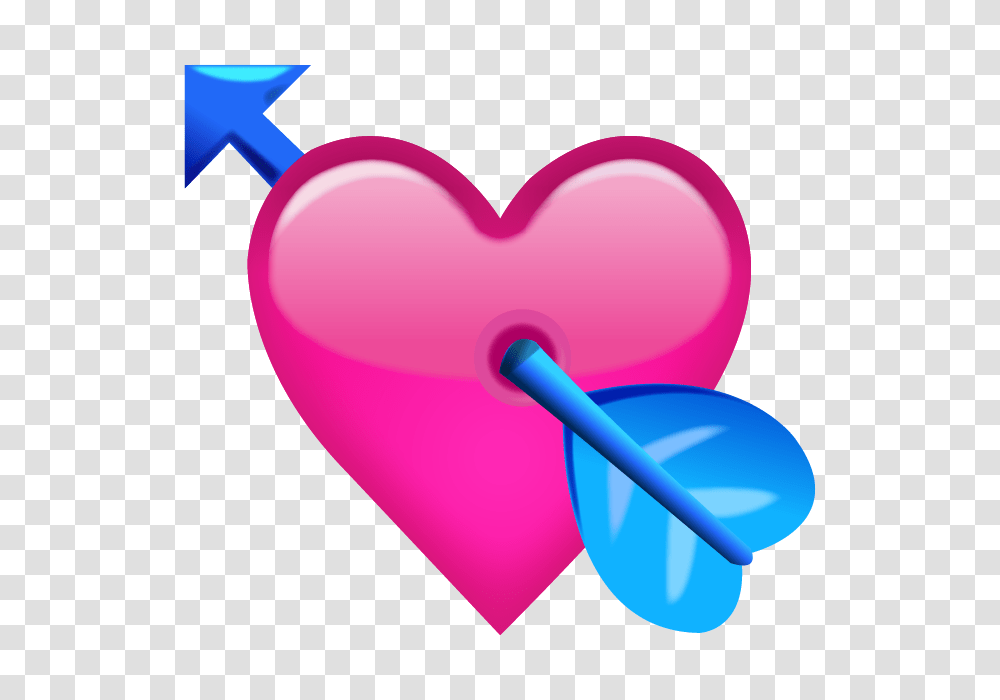 Download Pink Heart With Arrow Emoji Icon Emoji Island, Pillow, Cushion, Food, Sweets Transparent Png