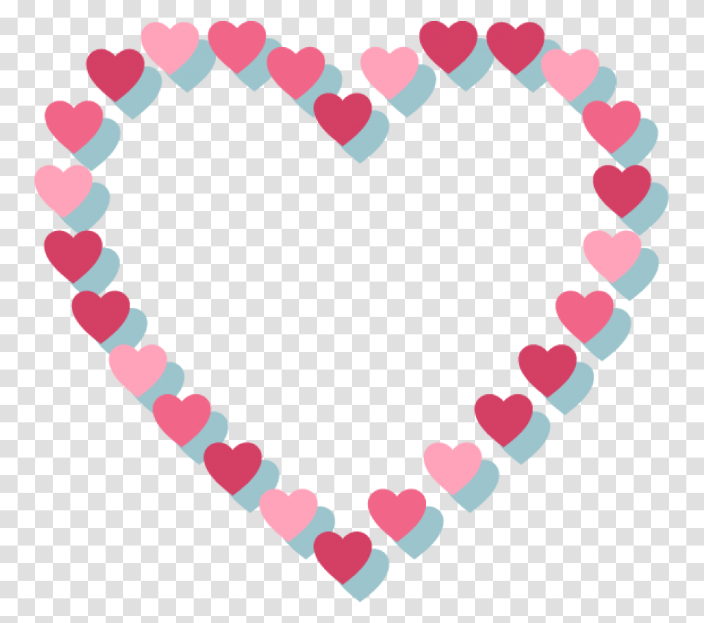 Download Pink Heart With Hearts Outline Pink Heart Outline, Purple, Sweets, Food, Confectionery Transparent Png