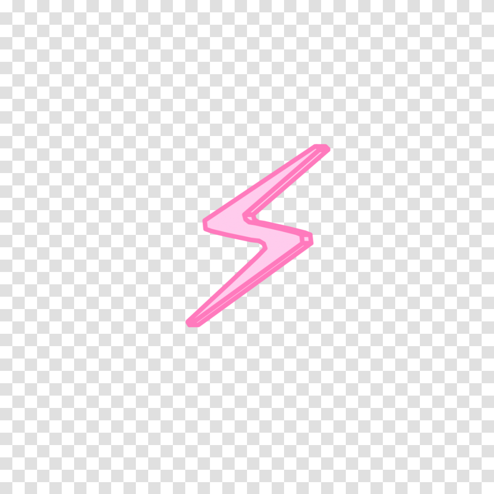 Download Pink Lightning Bolt Sticker Freetoedit Hd Parallel, Symbol, Text, Logo, Trademark Transparent Png