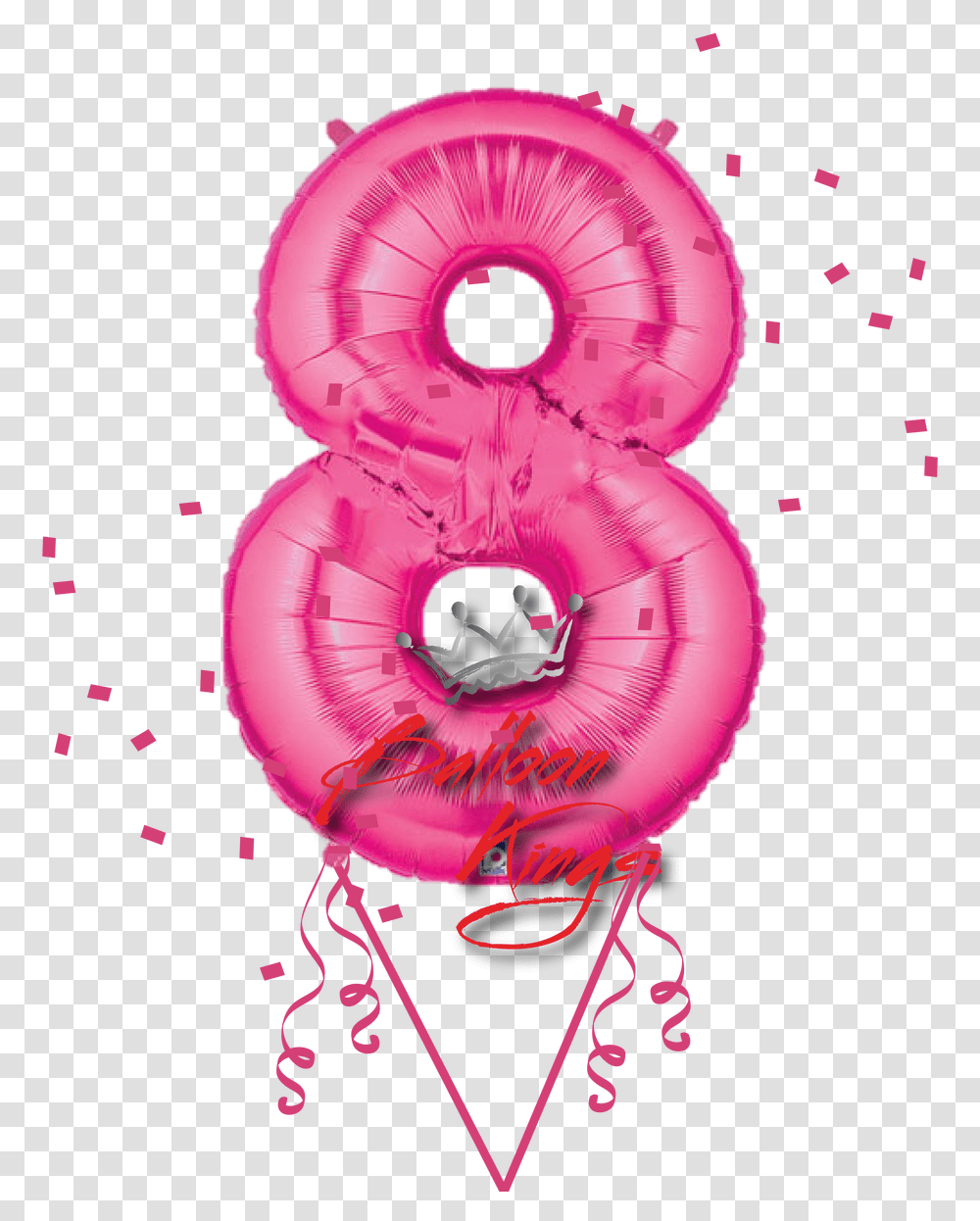 Download Pink Number Number 8 Balloon, Text, Symbol, Heart, Purple Transparent Png