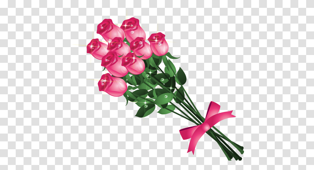 Download Pink Rose Clipart Wallpaper Bouquet Of Roses Clipart Flower Bouquet, Plant, Blossom, Graphics, Floral Design Transparent Png