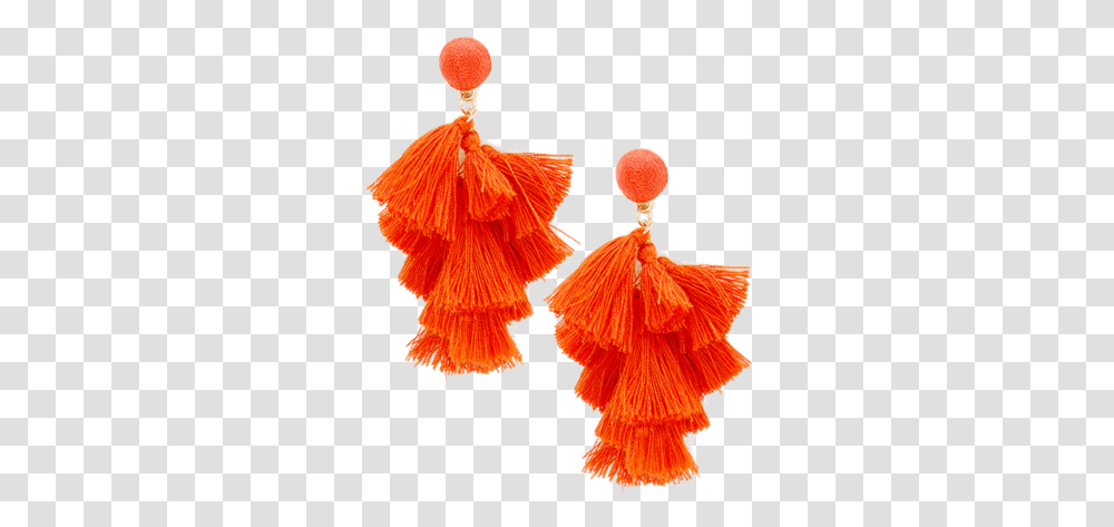 Download Pink Tassel Earrings Earring Full Size Orange Tassel Earrings, Dance Pose, Leisure Activities, Performer, Flamenco Transparent Png