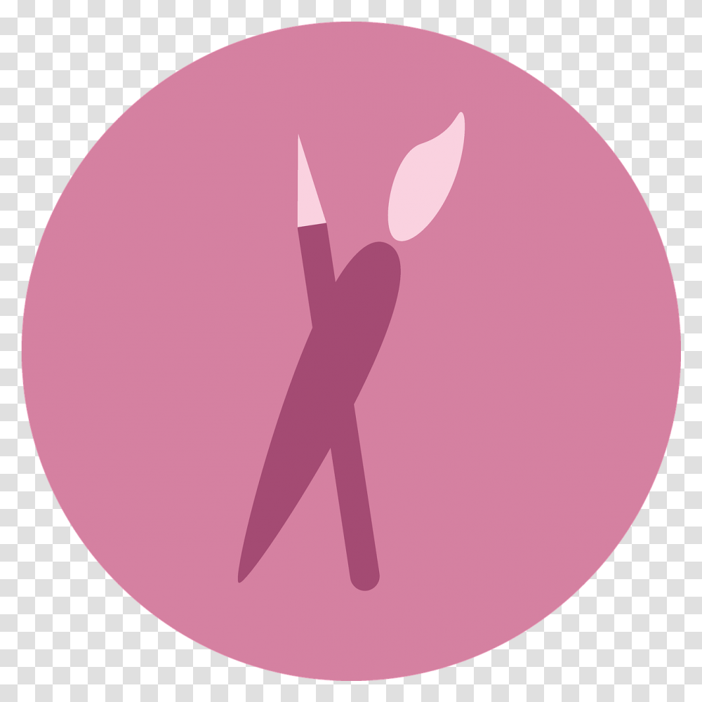 Download Pink Twitch Logo Image With No Background Circle, Balloon, Symbol, Trademark, Face Transparent Png