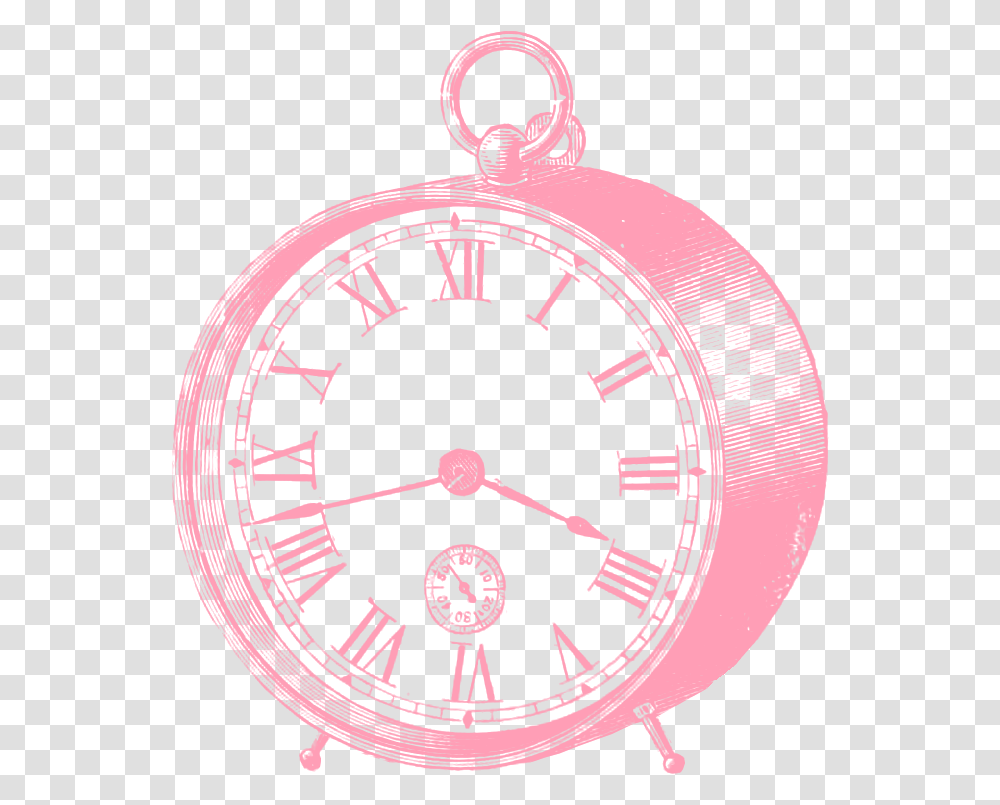 Download Pink Vintage Clock Clip Art Vintage Clock Clipart, Analog Clock, Clock Tower, Architecture, Building Transparent Png