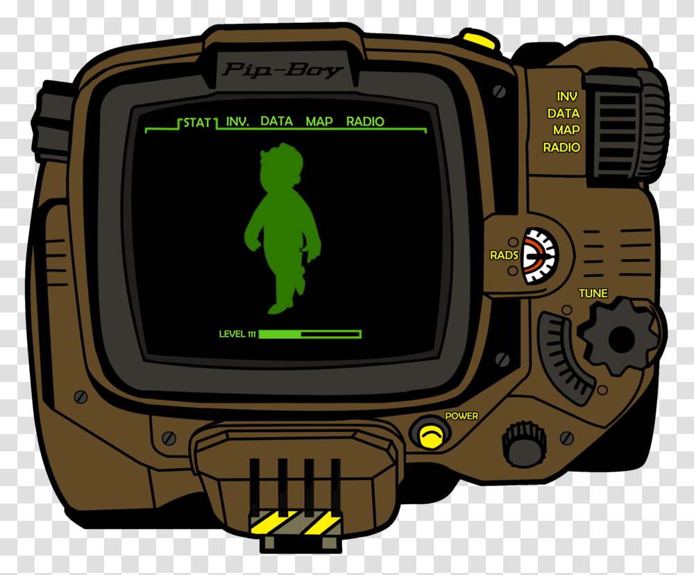 Download Pipboy Mk4 Pin Video Camera, Electronics, Bus, Vehicle, Transportation Transparent Png