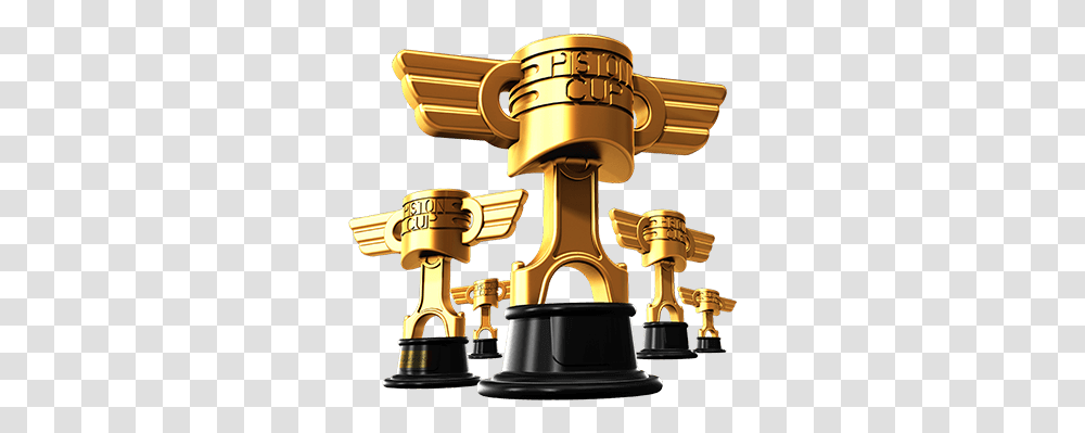 Download Piston Cup Cars Trophy Image With No Piston Cup Trophy, Bronze, Chess, Game, Gold Transparent Png