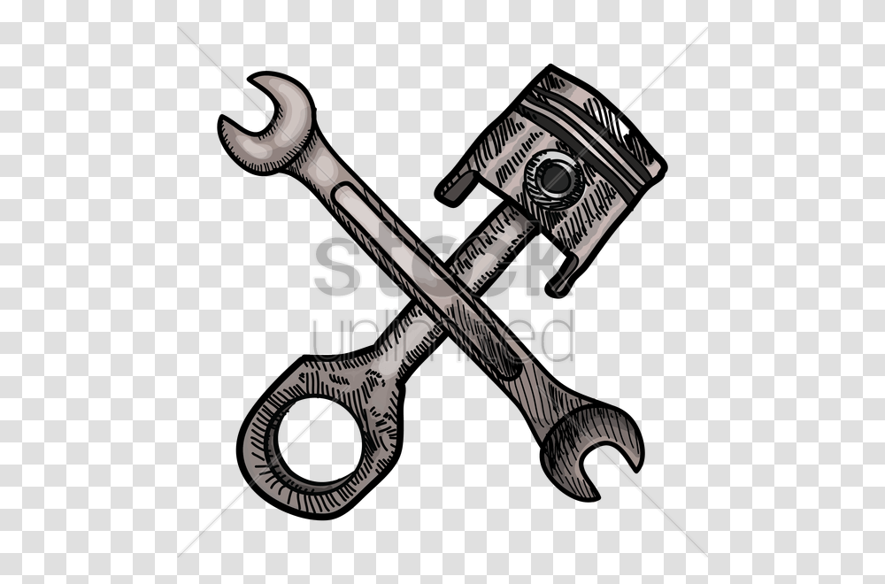 Download Piston Wrench Clipart Spanners Tool Clip Art Product, Weapon, Weaponry, Blade, Scissors Transparent Png
