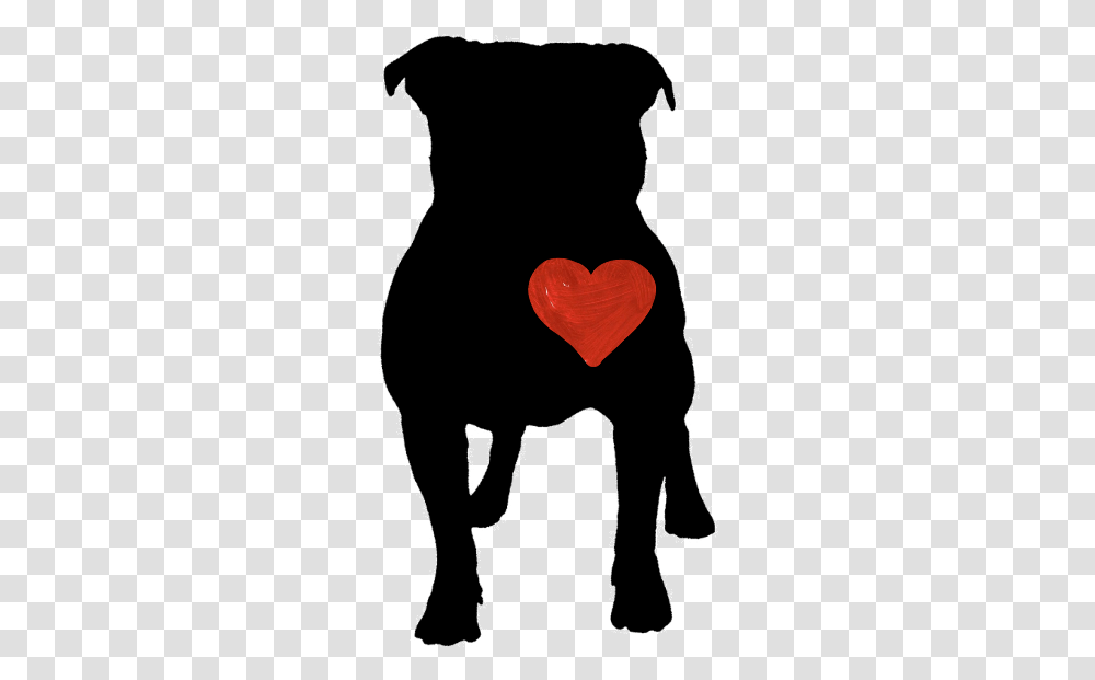 Download Pitbull Dog Loveit Black Heart Red Pet American Bully Silhouette Bully, Mammal, Animal, Person, Cushion Transparent Png