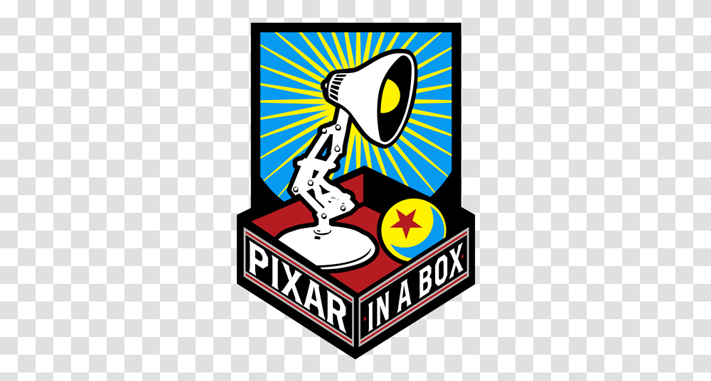 Download Pixar In A Box Logo Pixar In A Box, Poster, Advertisement, Symbol, Microscope Transparent Png