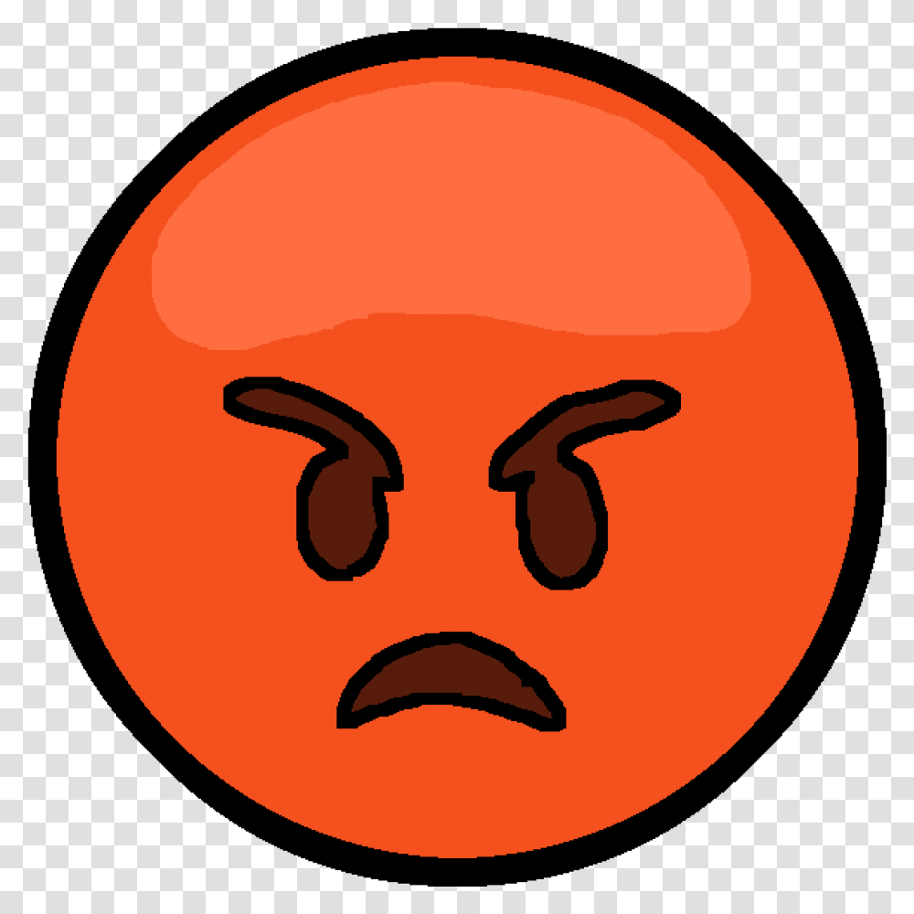 Download Pixilart Angry Emoji By Stormtheeye Portable Clip Art, Plant, Face, Food, Label Transparent Png