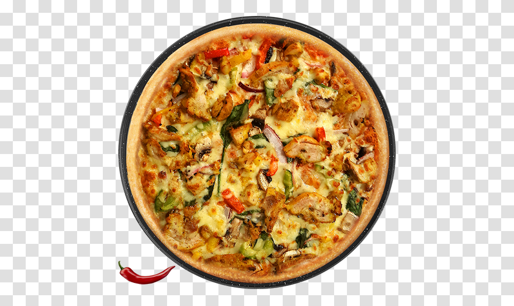 Download Pizza Clipart Chicken Twitter Full Size Pizza, Food, Dish, Meal, Plant Transparent Png