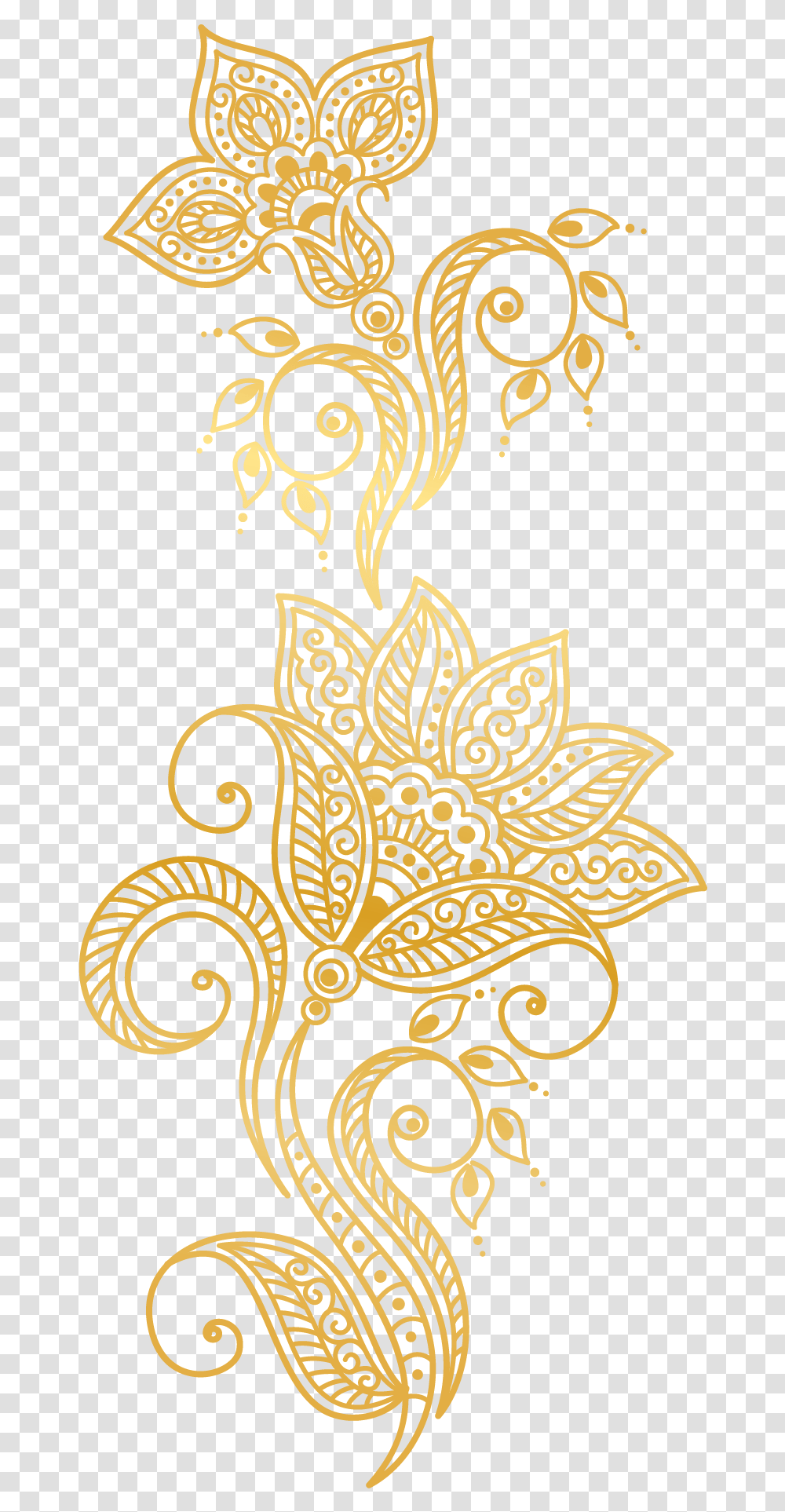 Download Plants Golden Atmosphere Flower Gold Euclidean Gold Vector Design, Pattern, Art, Graphics, Floral Design Transparent Png