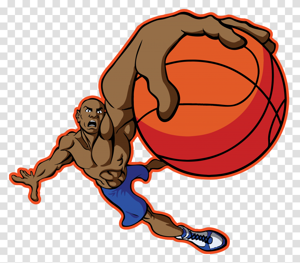 Download Playing Basketball Cartoon Image Dunking Basketball Player Cartoon, Outdoors, Adventure, Leisure Activities, Sport Transparent Png