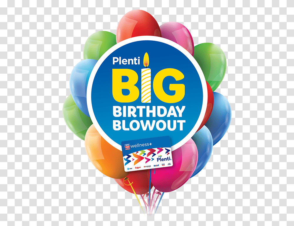 Download Plenti Birthday Bash Balloon, Label, Text, Graphics, Art Transparent Png