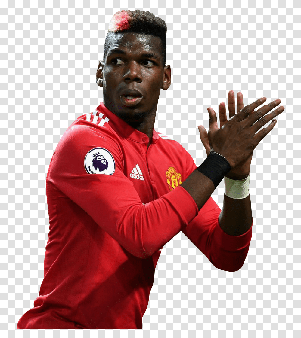 Download Pogba United Cup Football Player Fc Manchester Hq Pogba Manchester United, Person, Sleeve, Clothing, Crowd Transparent Png