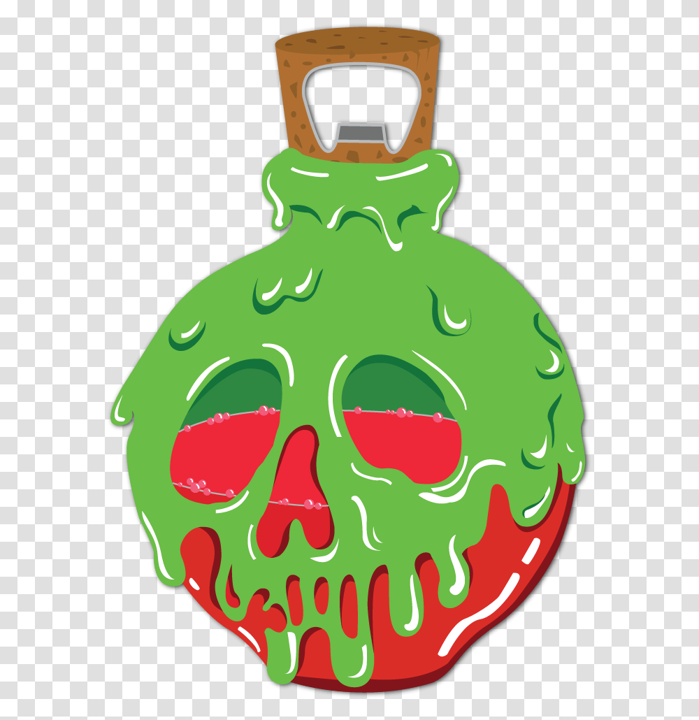 Download Poison Apple Bottle Opener Snow White Poison Apple Clipart, Ornament, Plant, Gemstone, Jewelry Transparent Png