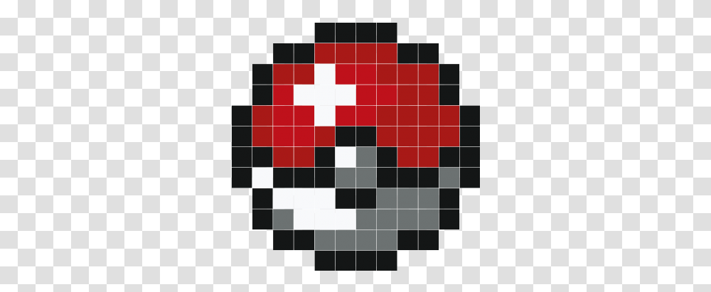Download Pokemon Ball Pixel Pokeball No Background Full Easy Pixel Art Pokemon, Chess, Game, First Aid, Logo Transparent Png