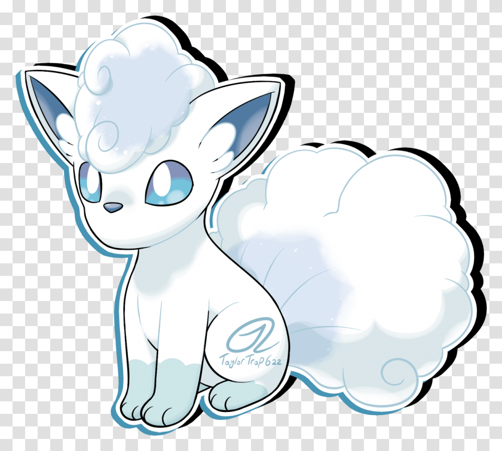 Download Pokemon Fan Art Alolan Vulpix Background, Hand, Mammal, Animal, Rabbit Transparent Png