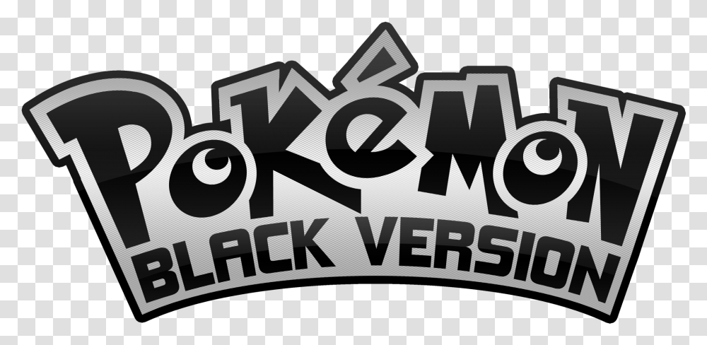 Download Pokemon Logo Pokemon Black White Logo, Text, Label, Pillow, Cushion Transparent Png