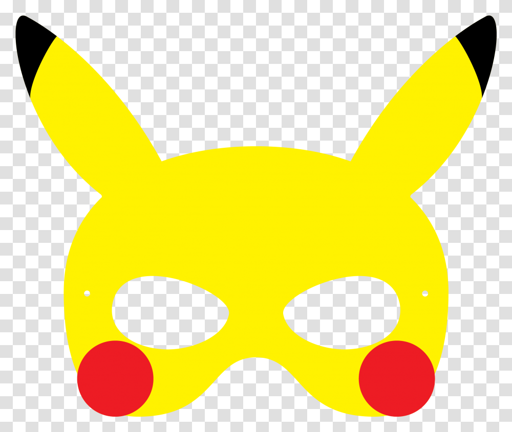 Download Pokemon Pikachu Mask More Mscara De Pikachu Pokemon Masks Printable Transparent Png