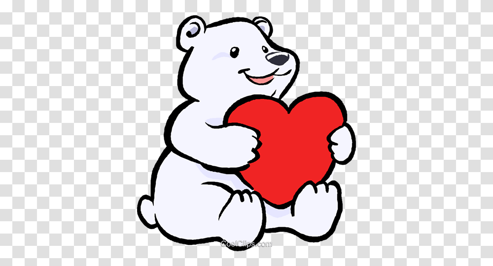 Download Polar Bear With A Heart Cartoon Bear Holding A Polar Bear Image Clip Art, Dog, Pet, Canine, Animal Transparent Png