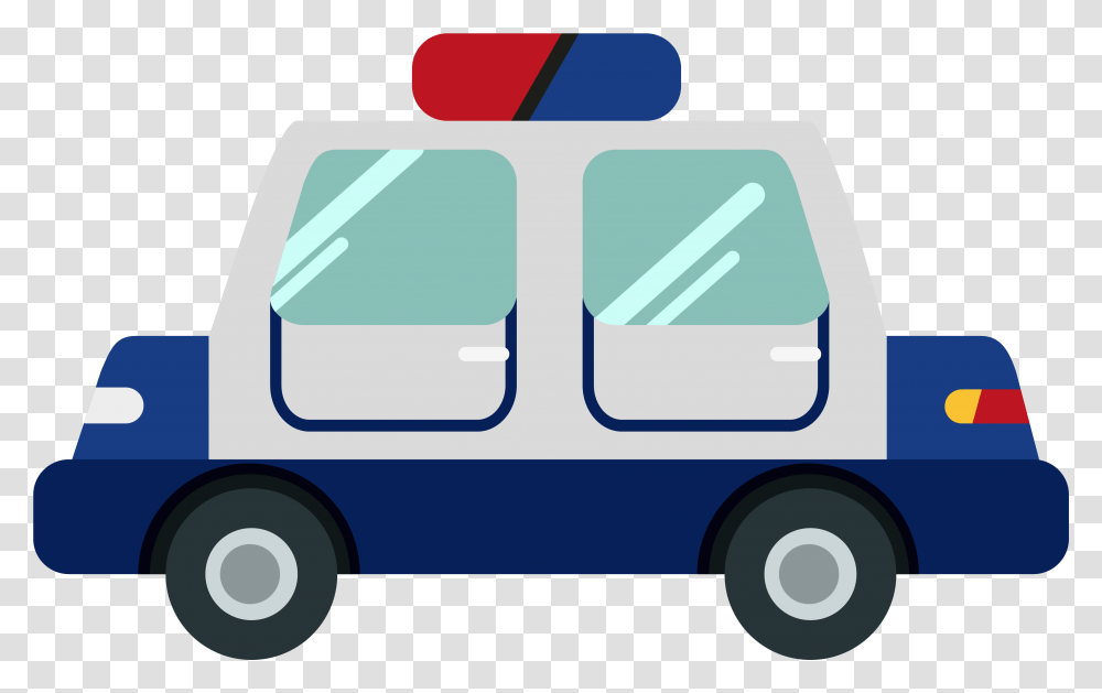 Download Police Car Police Clipart Car Full Size Police Car Vector, Van, Vehicle, Transportation, Moving Van Transparent Png