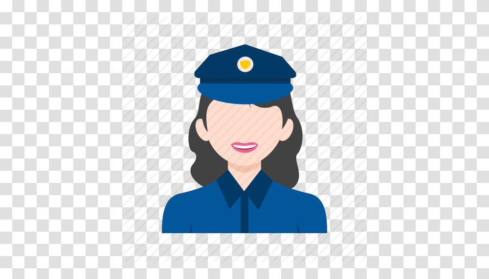Download Police Woman Icon Clipart Police Officer Computer, Military Uniform, Guard, Toy, Nurse Transparent Png
