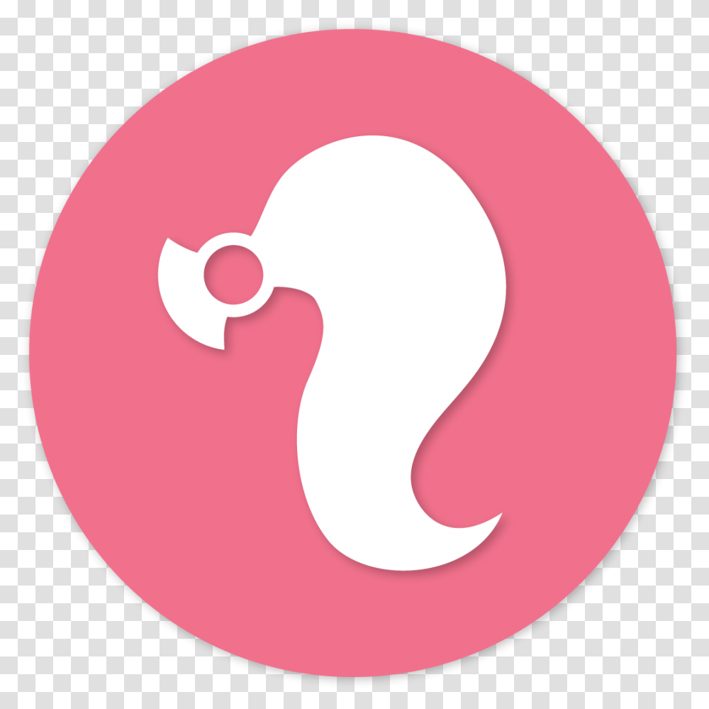 Download Ponytail Image With No Circle, Text, Number, Symbol, Purple Transparent Png