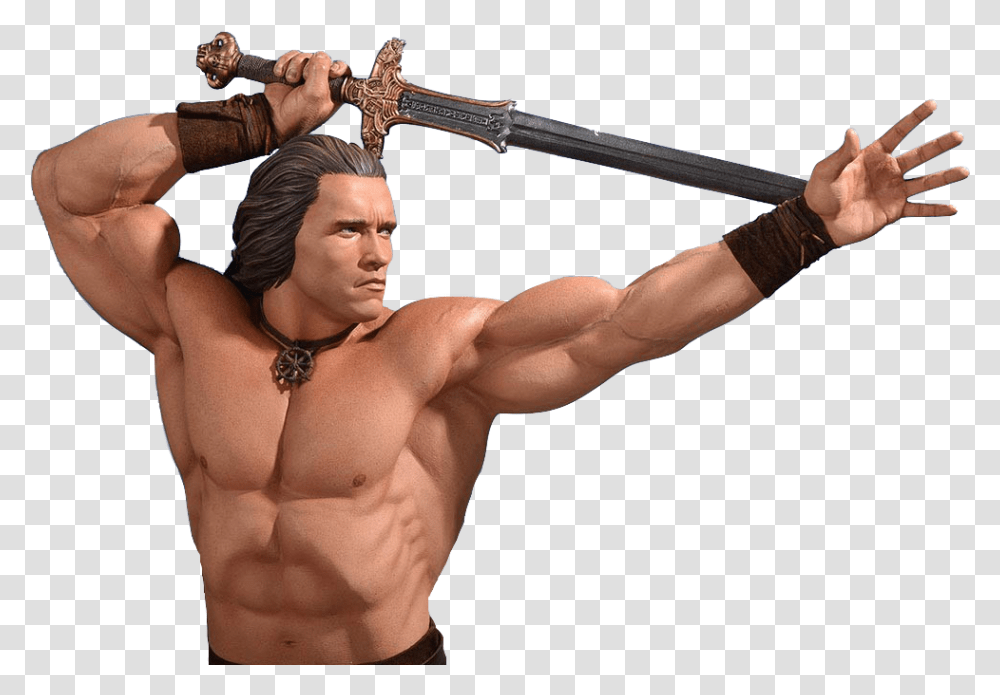Download Pop Culture Shock Conan The Conan The Barbarian, Person, Weapon, Sword, Blade Transparent Png