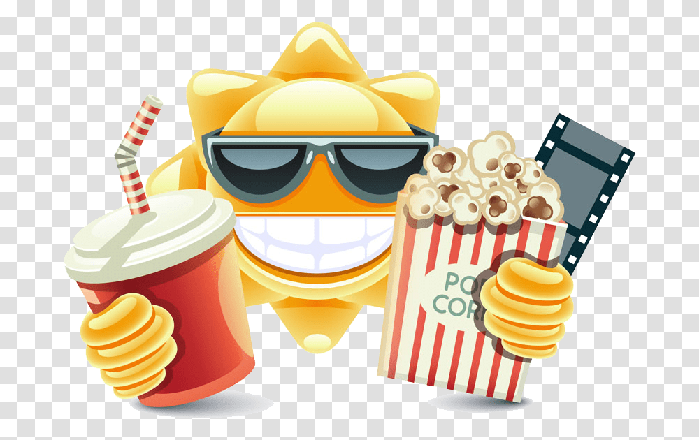 Download Popcorn Sun Coca Cola Cinema Download Hd Summer Contest Social Media, Food, Birthday Cake, Dessert, Helmet Transparent Png