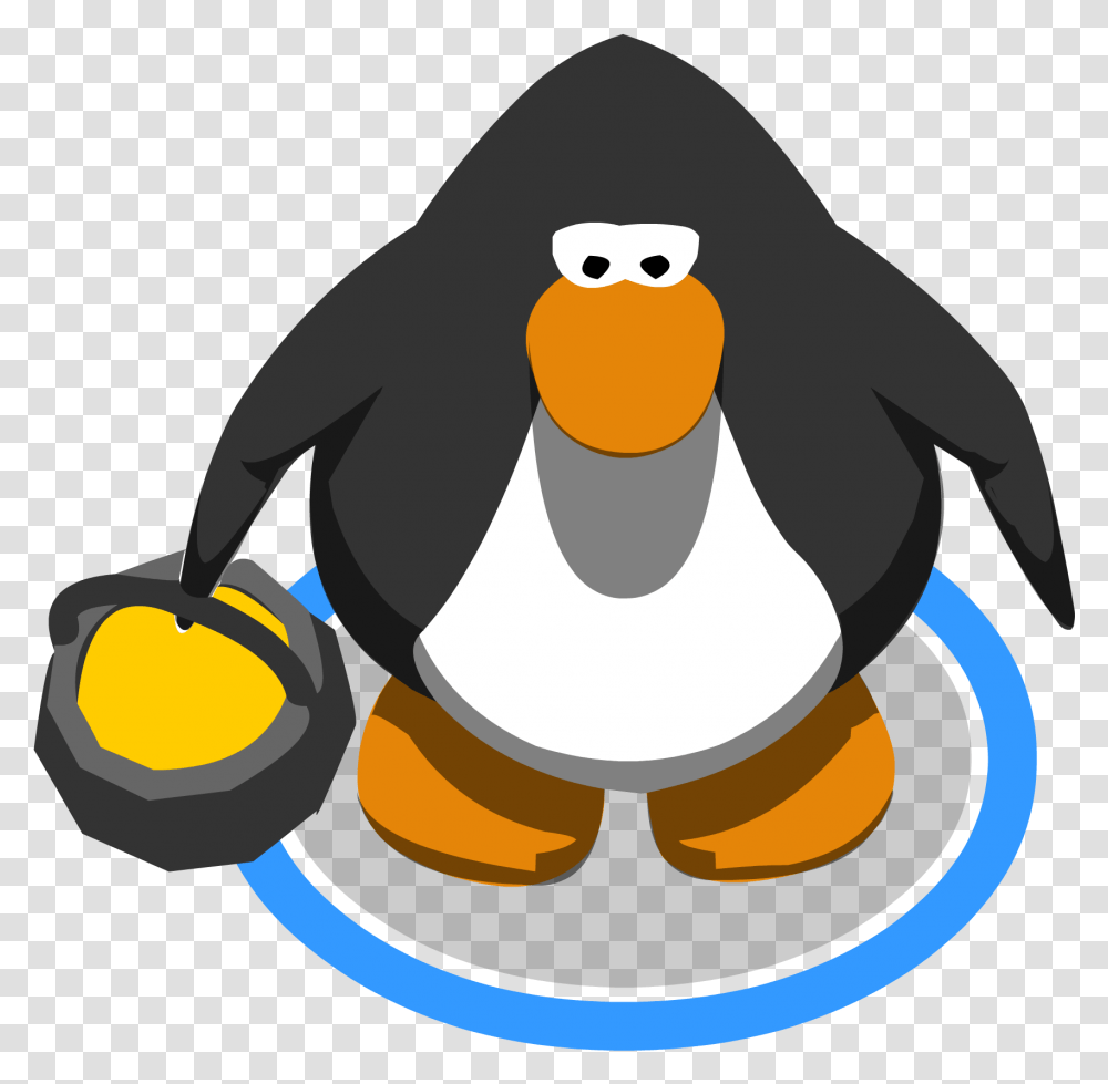 Download Pot O'gold Ig Club Penguin Sprite Jpg Full Size Penguin With A Top Hat, Bird, Animal, King Penguin Transparent Png