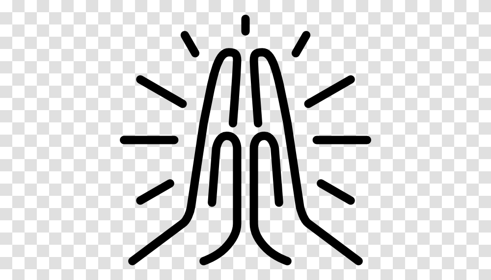 Download Pray Icon Clipart Praying Hands Prayer Clipart Free, Fork, Cutlery Transparent Png