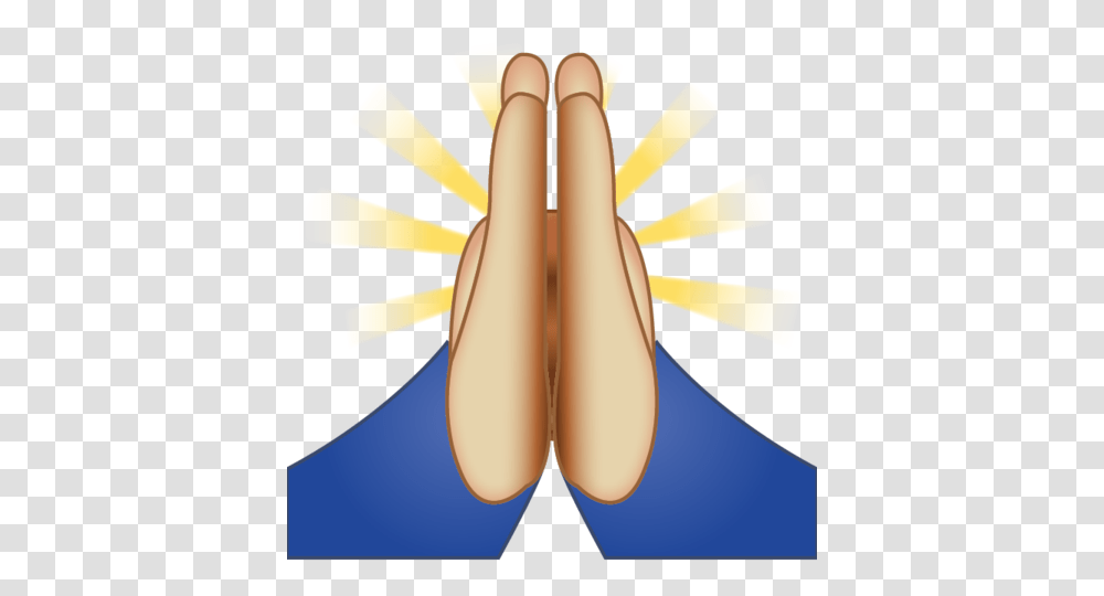 Download Praying Emoji Icon Emoji Island, Hand, Flare Transparent Png