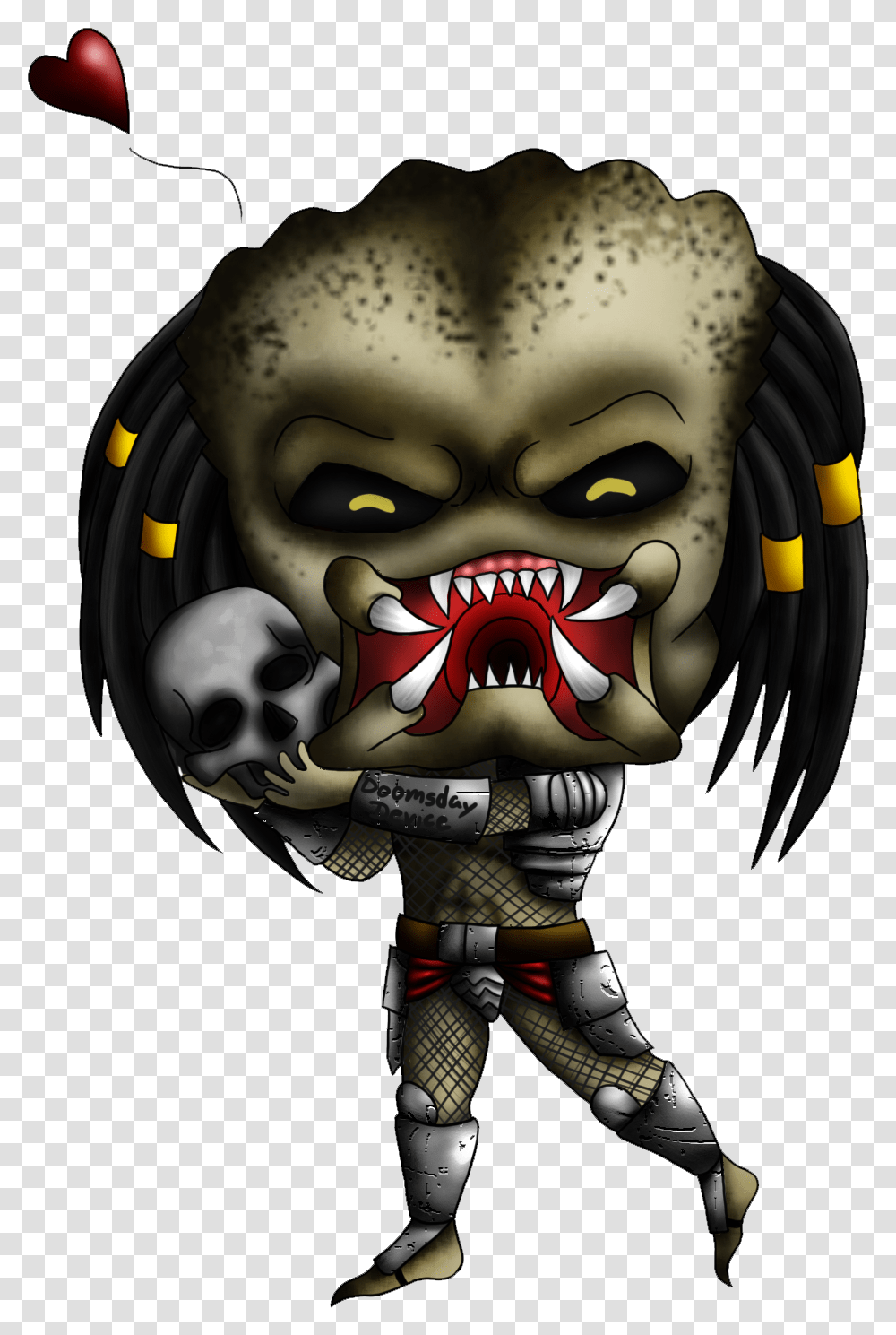 Download Predator Image For Free Cute Chibi Predator, Head, Toy, Mask, Face Transparent Png