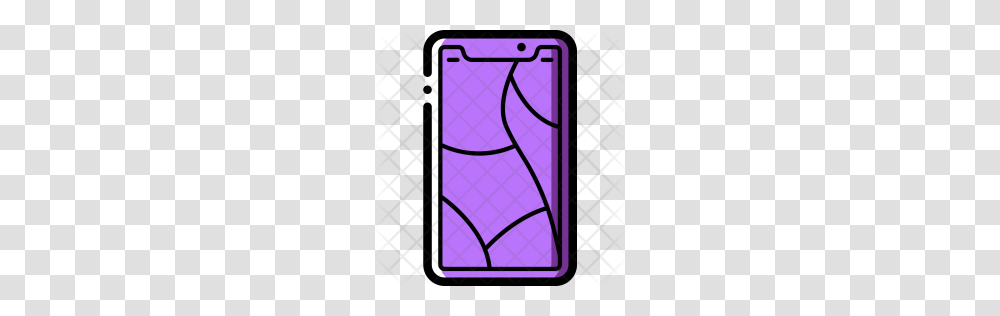 Download Premium Cracked Screen Icon, Phone, Electronics, Mobile Phone, Cell Phone Transparent Png