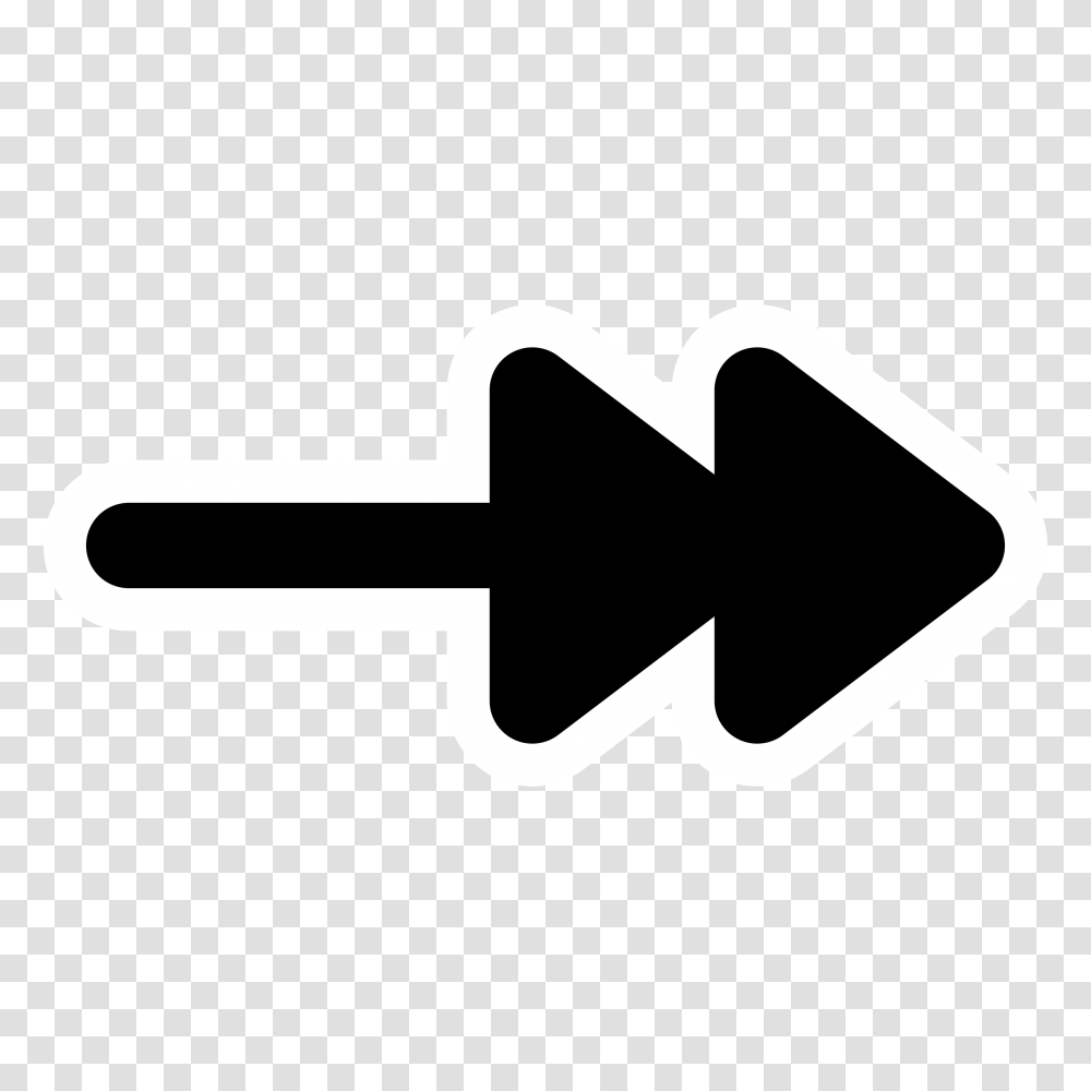 Download Primary Line Double Arrow End Clip Freeuse Sign, Hammer, Tool, Symbol, Stencil Transparent Png