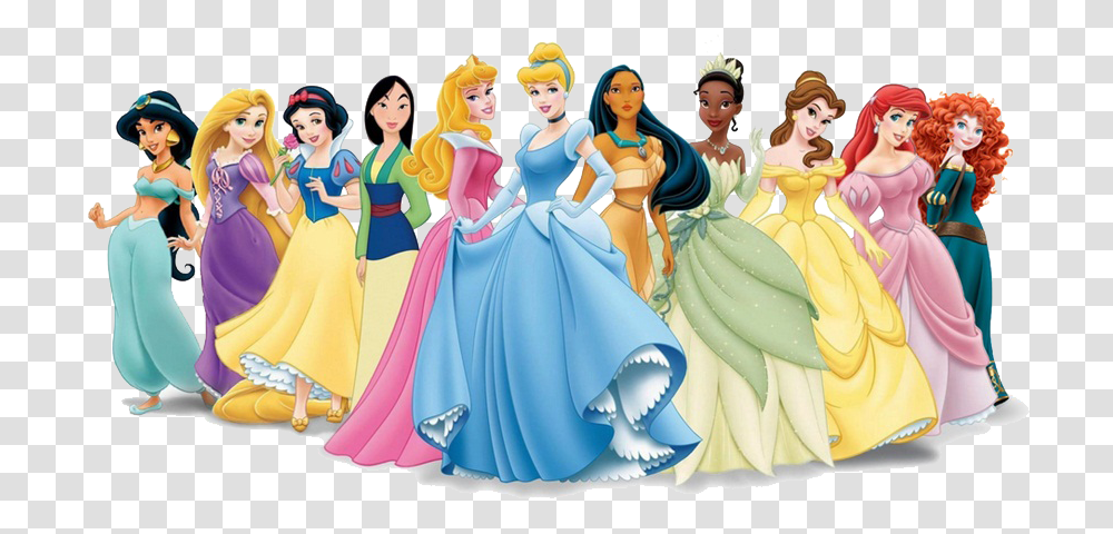 Download Princess Background 339 Free Group Of Disney Princesses, Person, Human, People, Toy Transparent Png