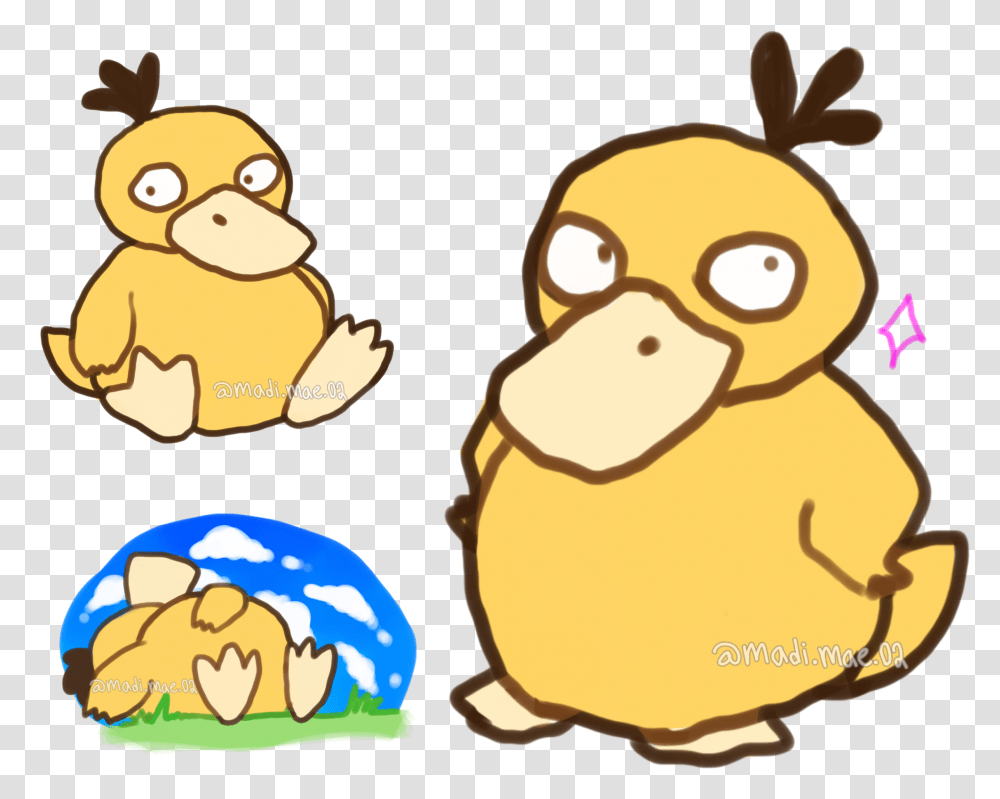 Download Psyduck Image With No Cartoon, Animal, Beaver, Wildlife, Rodent Transparent Png