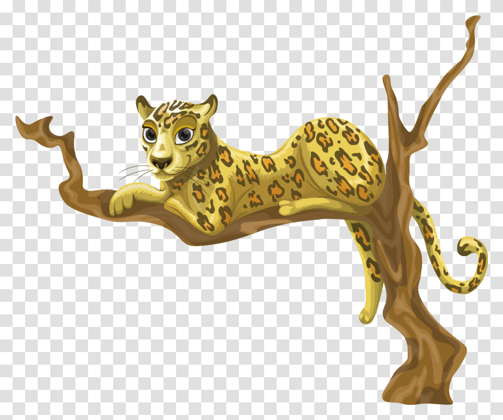 Download Puma Logo Clipart Jaguar Leopard In A Tree Jungle Tree Clip Art, Mammal, Animal, Figurine, Wildlife Transparent Png