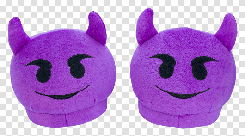Download Purple Devil Emoji, Plush, Toy, Pac Man Transparent Png