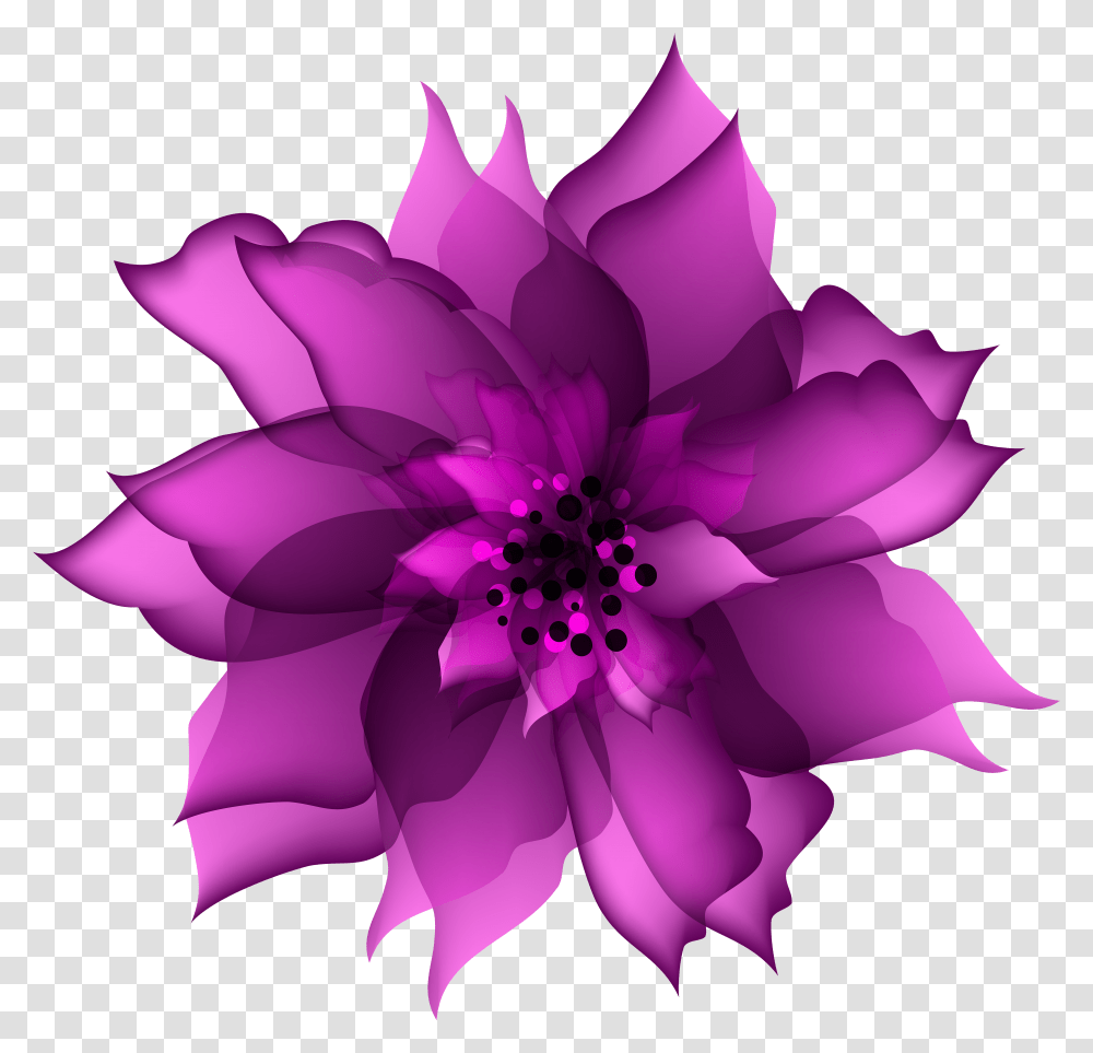 Download Purple Flower Vine Clipart Background Blue Flower Transparent Png