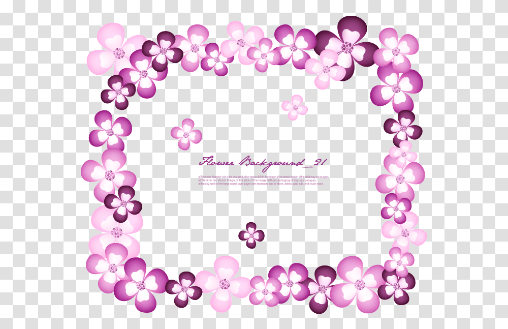 Download Purple Frame Flower Romantic Free Hd Image Hq Flower, Graphics, Art, Floral Design, Pattern Transparent Png