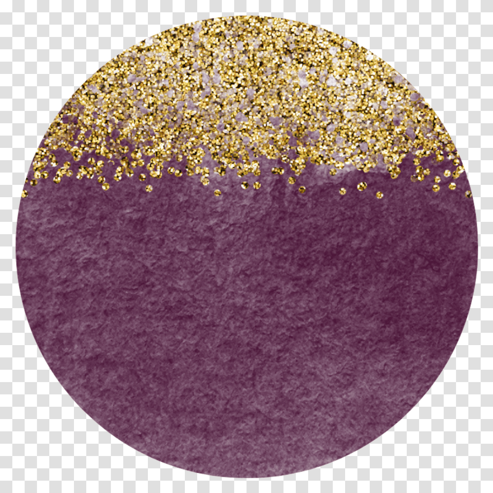 Download Purple Gold Glitter Circle Confetti Watercolor Design Logo Watercolor Circles, Rug, Outer Space, Astronomy, Universe Transparent Png