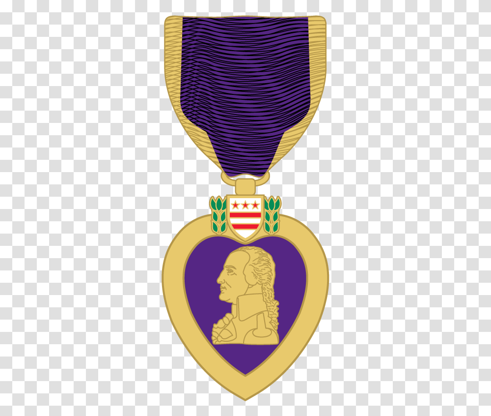 Download Purple Heart Medal Clipart Background Purple Heart Medal, Trophy, Gold Transparent Png