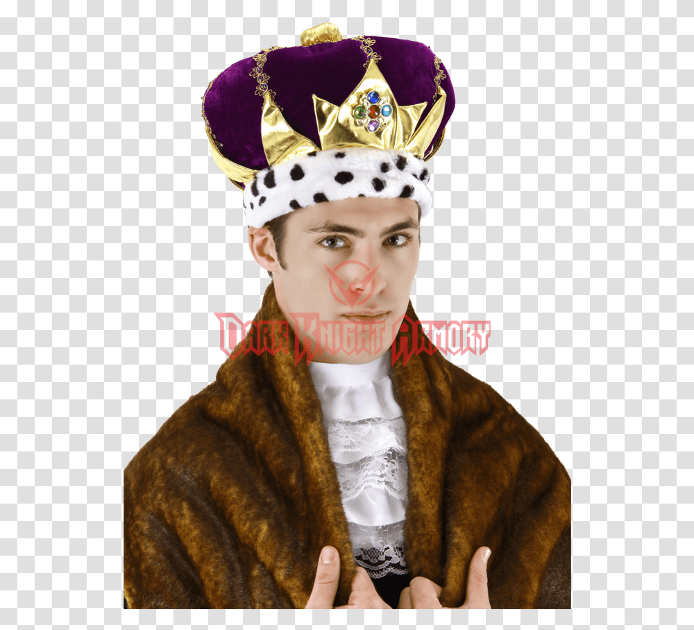 Download Purple Kings Crown Crown Full Size Image Hat, Clothing, Apparel, Person, Human Transparent Png