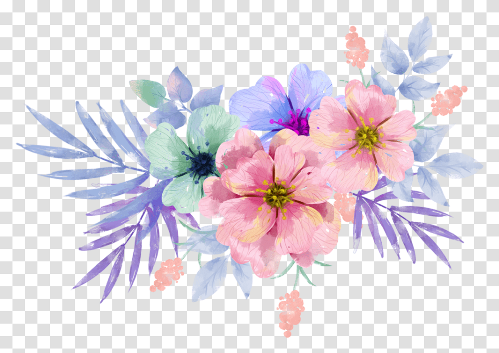 Download Purple Pink Watercolor Flower Imagenes De Flores, Plant, Graphics, Art, Blossom Transparent Png