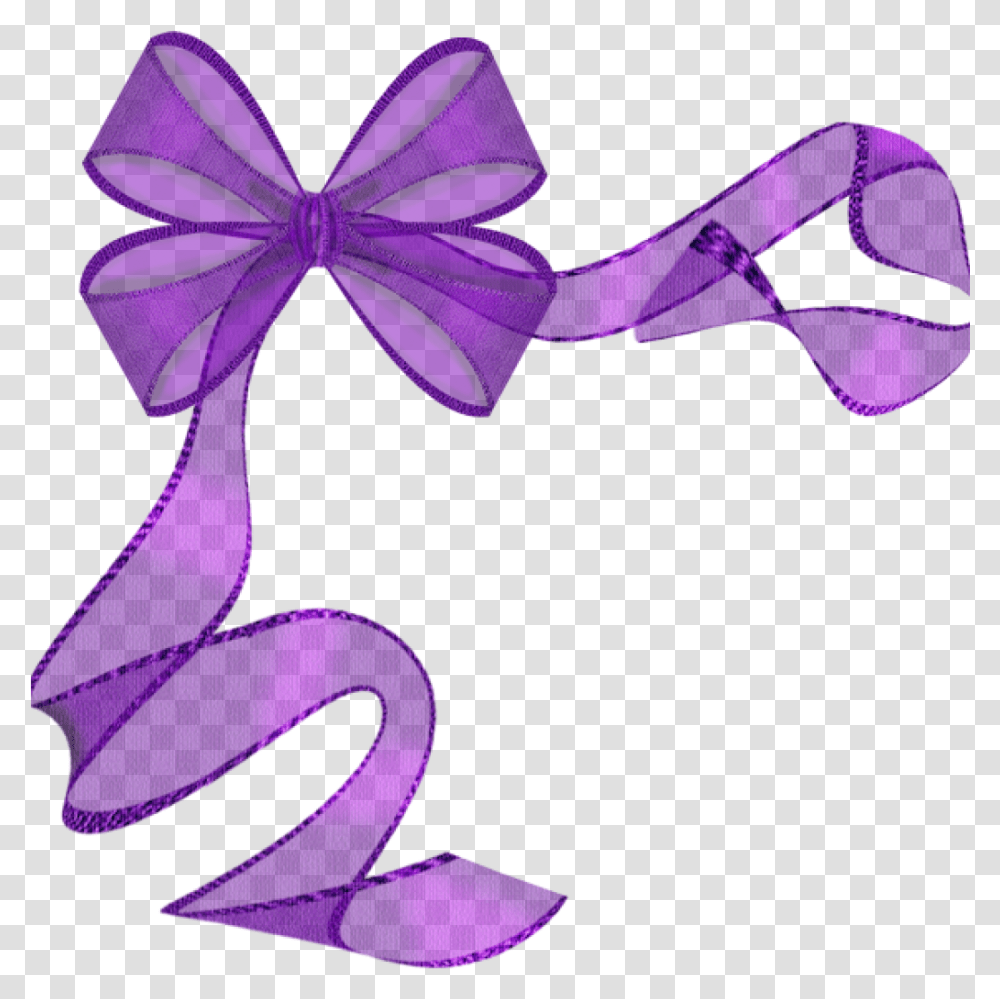 Download Purple Ribbon Background Hd Purple Ribbon Border Clipart, Graphics, Floral Design, Pattern, Light Transparent Png